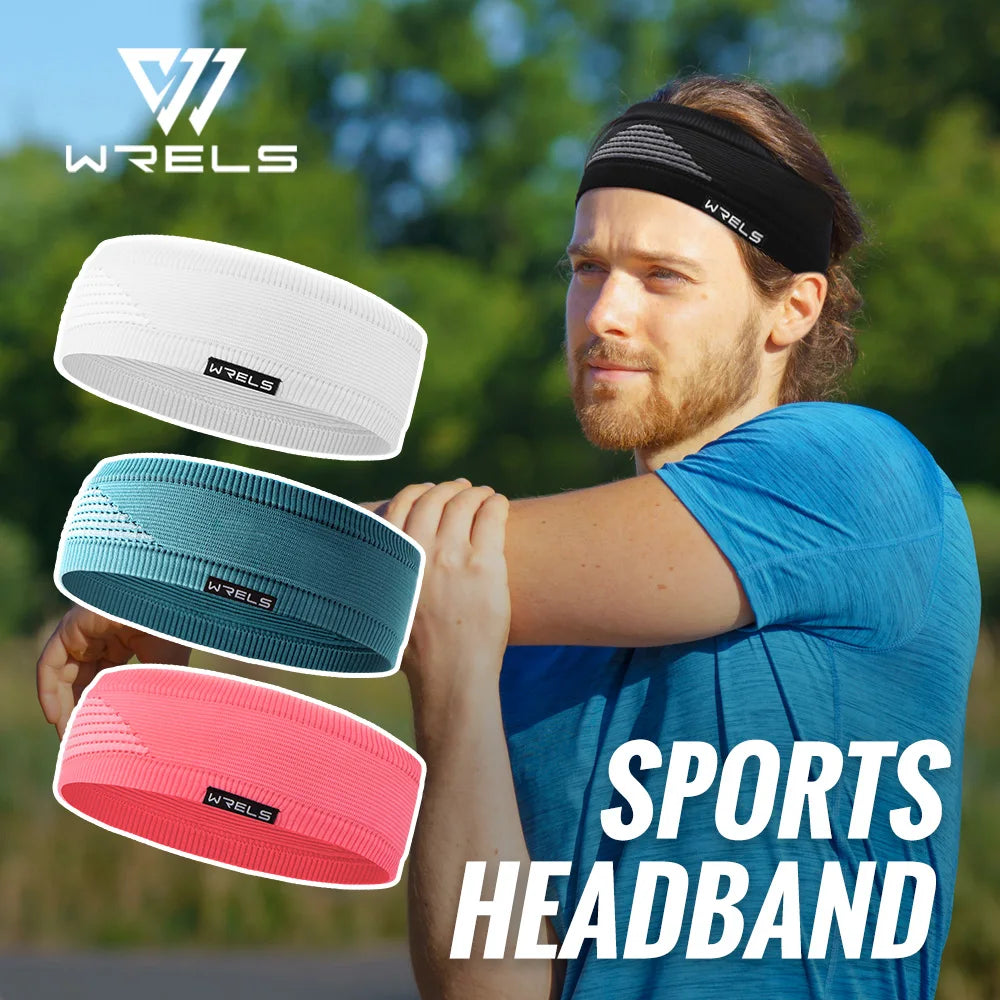 WRELS Sweatband for Men and Women Wide Sweat Band Yoga Bands