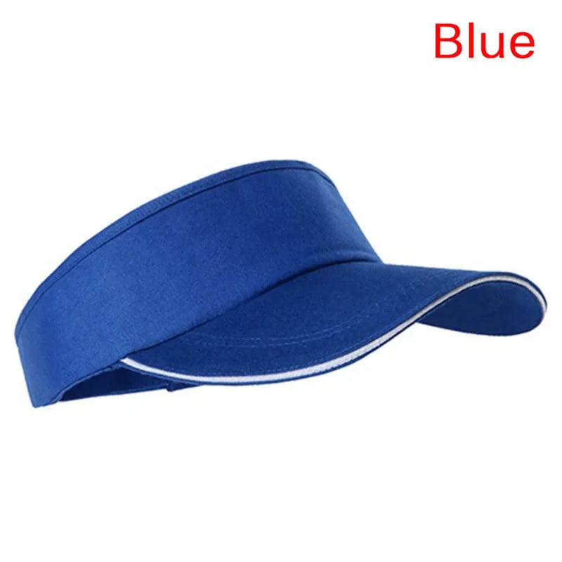 Adjustable Sports Sun Visor Hat for Women Men Solid Color Br