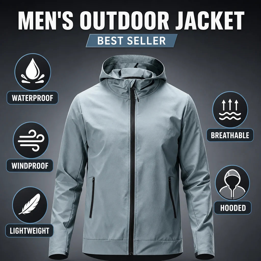 Men's Classic Running Jacket Windbreaker Zipper Training Jac