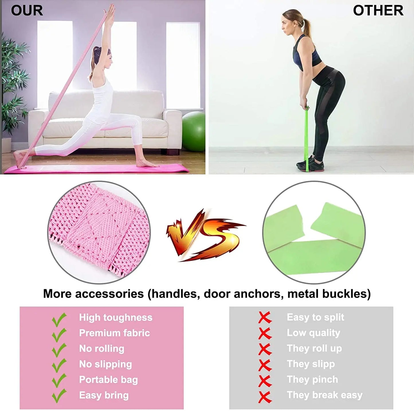 Elastic Fabric Long Resistance Bands Stretch Bands forrrrrr 