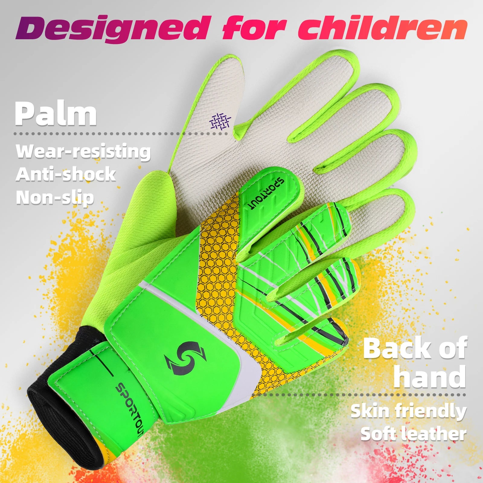 Sportout Kids Goalkeeper Gloves Soccer Gloves with Doublesss
