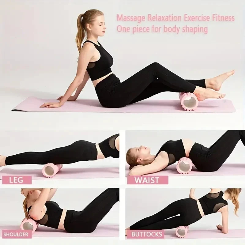 Hollow Foam Massage Roller - Yoga Fitness Column for Muscles