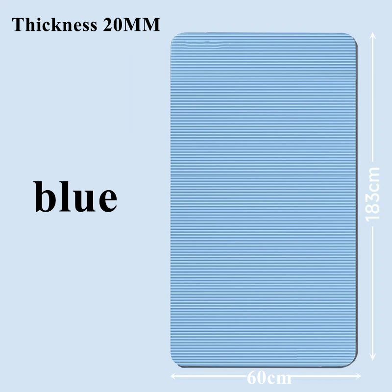  20MM 18360cmThick Yoga Mats Anti-slip Sport Fitness Mat Bla