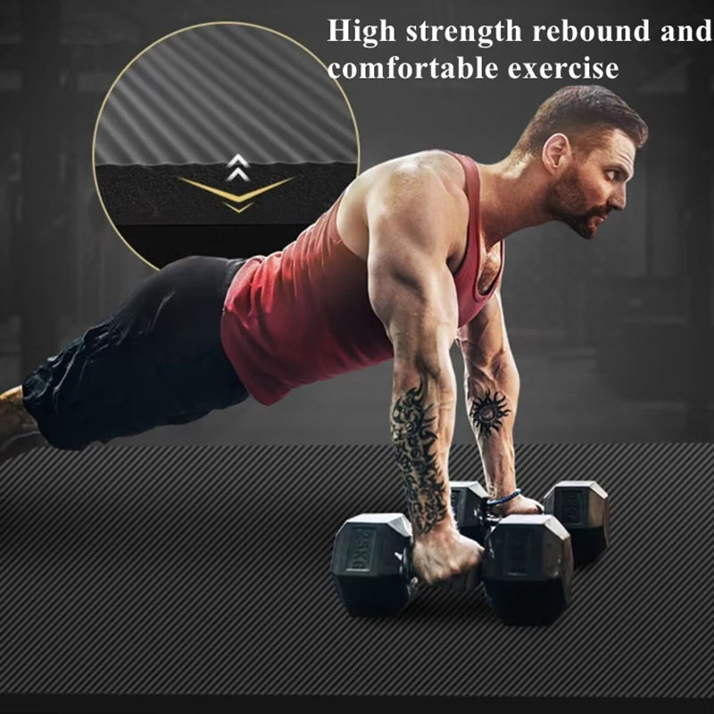  20MM 18360cmThick Yoga Mats Anti-slip Sport Fitness Mat Bla