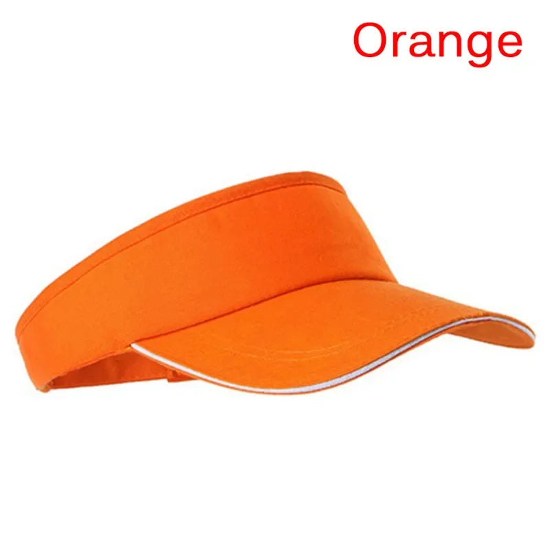 Adjustable Sports Sun Visor Hat for Women Men Solid Color Br