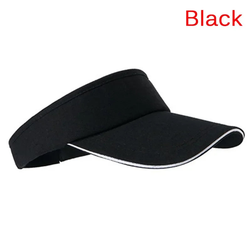 Adjustable Sports Sun Visor Hat for Women Men Solid Color Br