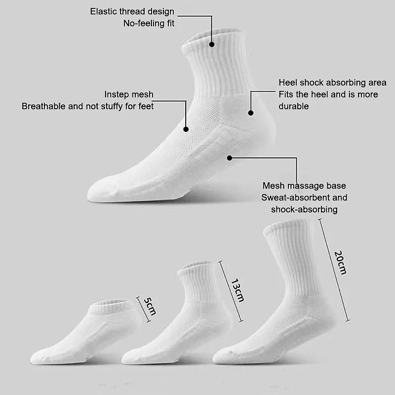 Men's Thick Bottom Sweat Absorbing and Breathable Sports Soc