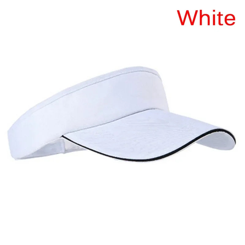 Adjustable Sports Sun Visor Hat for Women Men Solid Color Br