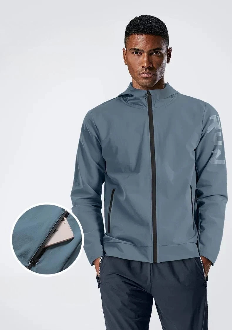 Men's Classic Running Jacket Windbreaker Zipper Training Jac