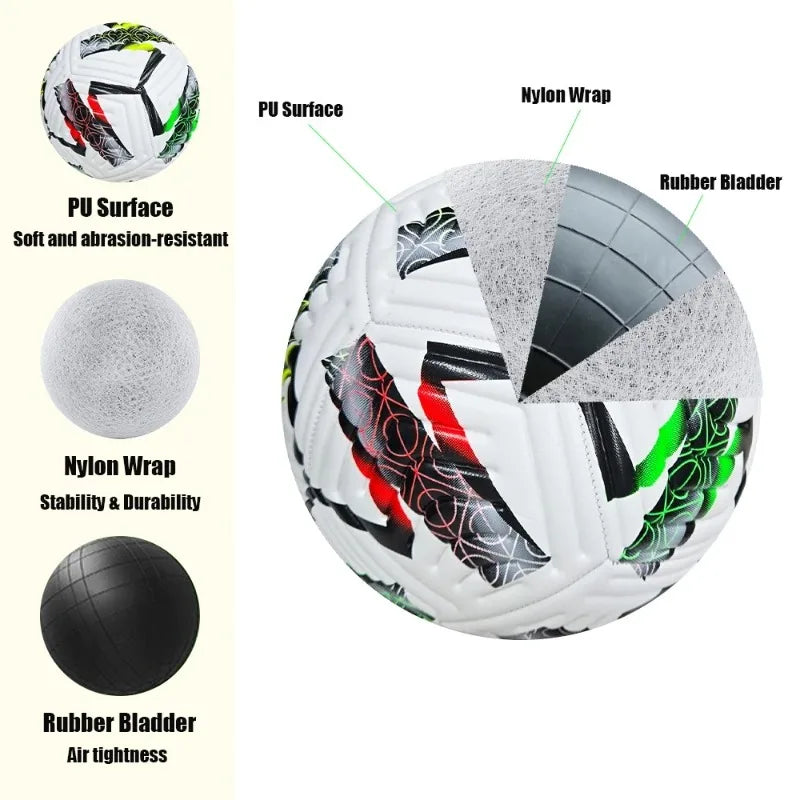 Soccer Ball Official Size 5 Three Layer Wear Rsistant Durabs